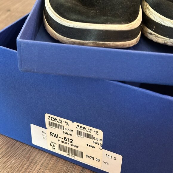 Stuart Weitzman Women's SW-612 Sneaker, Black Suede, 6.5 Medium US - Picture 7 of 7